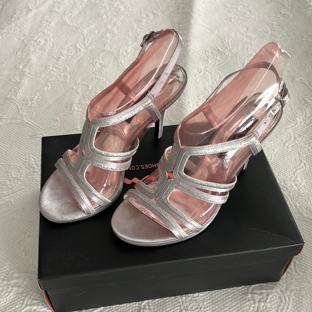Nina Shoes Silver and Pink Heels